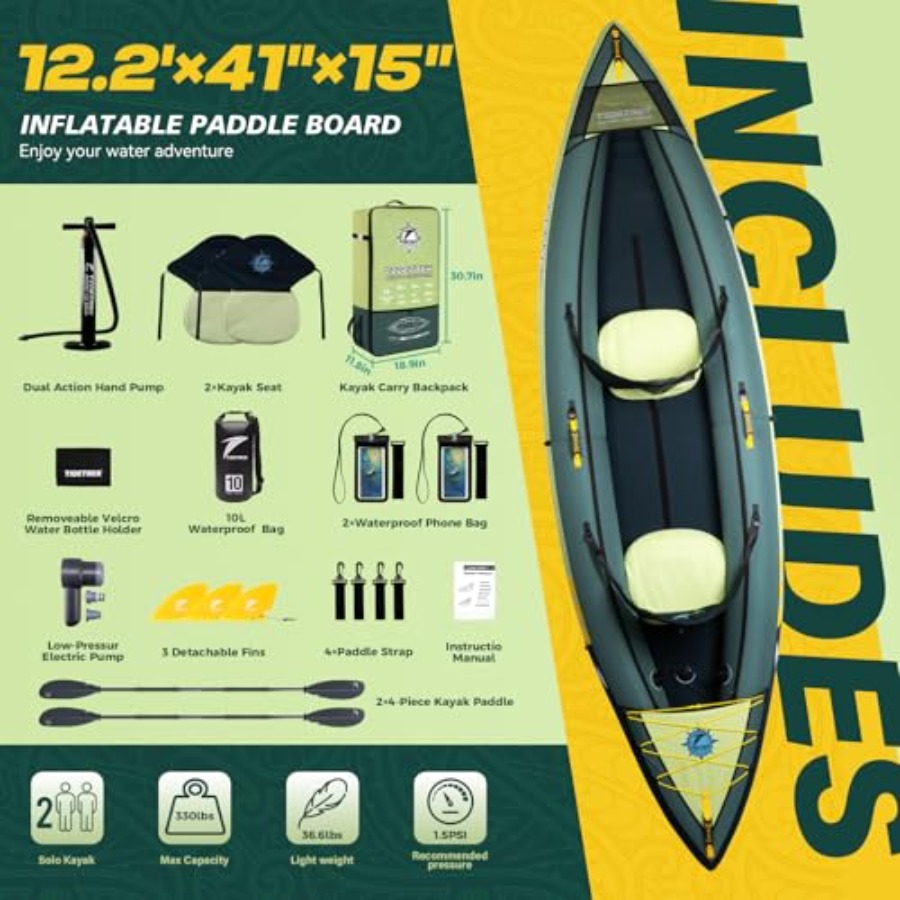 Inflatable Touring Kayak For L - Fishing Kayak Inflatable review and price