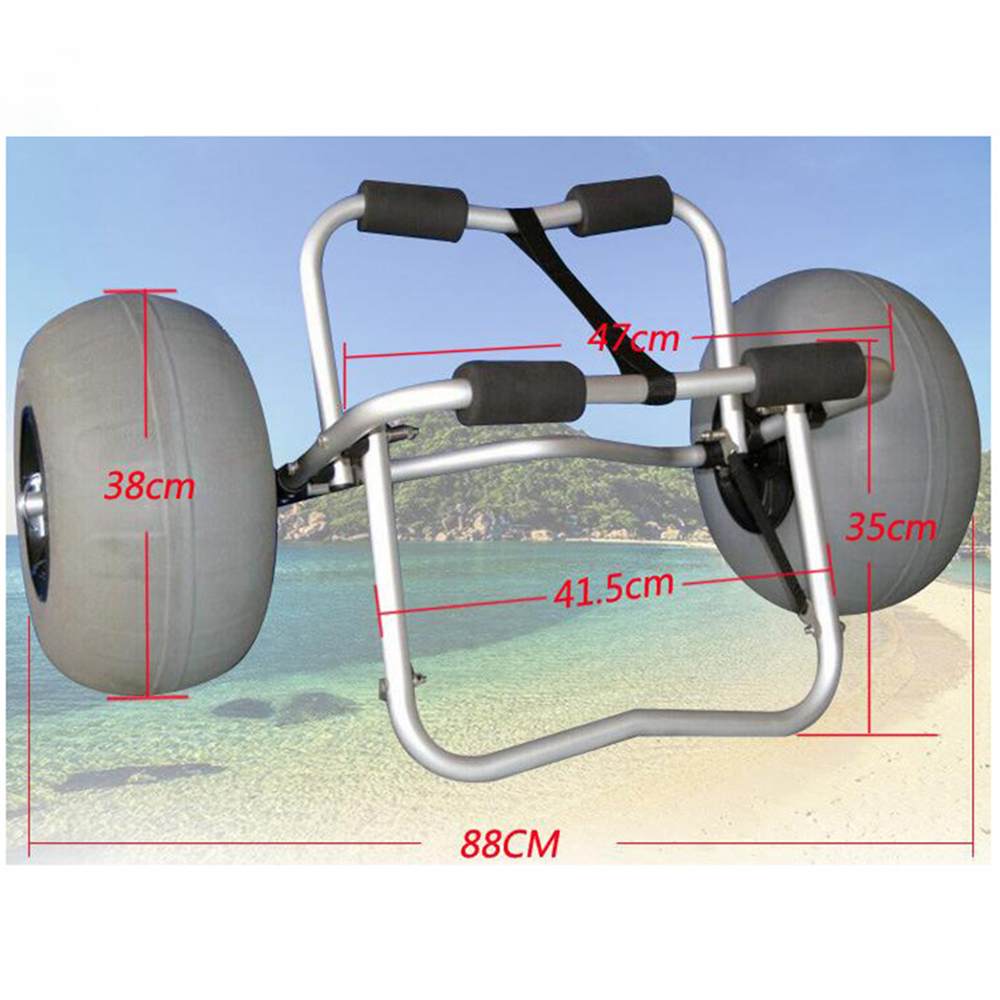 Inflatable Wide Wheel Canoe Bo - Fishing Kayak Cart review and price